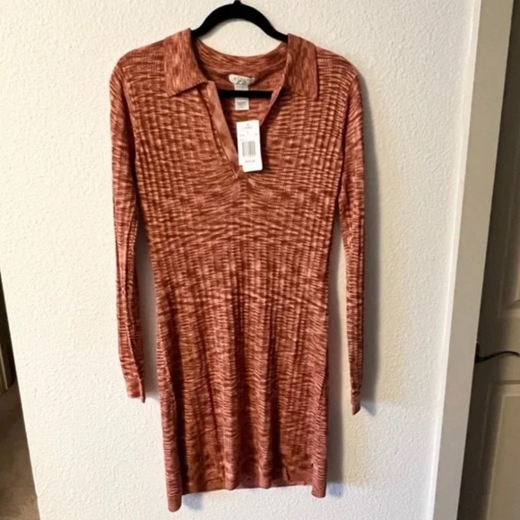 L*Space Aria Knit Mini Dress in harvest NWT - Picture 3 of 4